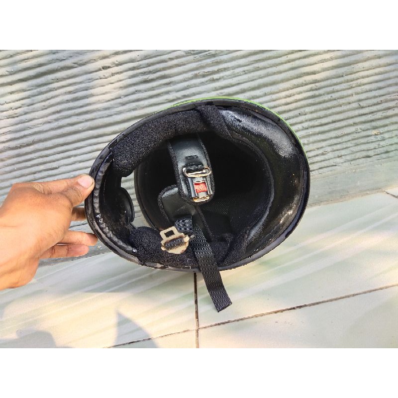 helm ninja ijo bahan ala ala