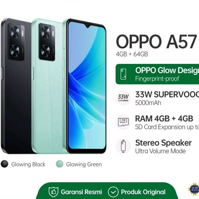 HP OPPO A57 RAM 4GB 64GB 4/64 RAM4 EXTENDED 4GB GARANSI RESMI ORIGINAL 100% NEW ASLI