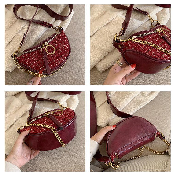 BJ1235 - BLACK/RAINBOW/RED/WHITE - TAS SLINGBAG WAISTBAG SLEMPANG TALI RANTAI MODEL CHAIN TAS WANITA FASHION IMPORT MODIS ELEGAN TERMURAH TERLARIS TERBARU BAGSTORE JAKARTA TAS BATAM BQ3175 GT1008 ELJ235 LT1772 JT15846 CR7207