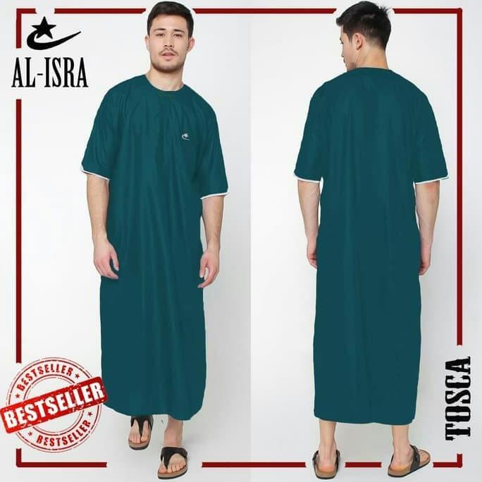 Jubah Arabi Al Isra Pria Muslim lengan pendek
