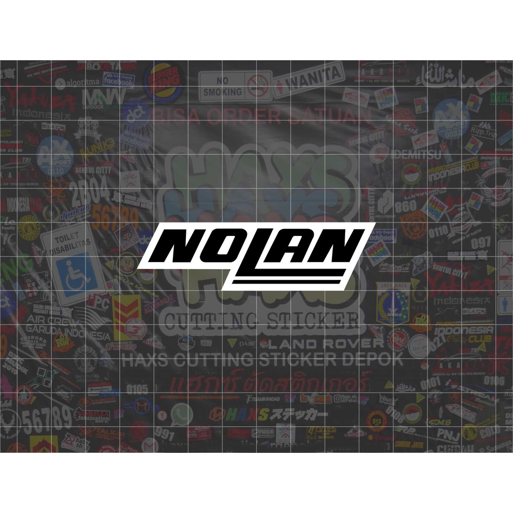 Cutting Sticker Nolan Ukuran 7 Cm Untuk Helm &amp; Motor