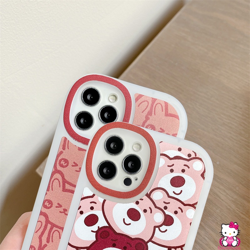 Soft Case Pelindung Lensa Bahan TPU Motif Beruang Kelinci Untuk iPhone 11 12 13 Pro Max 6 6s 7 8 Plus XR X XS Max SE 2020