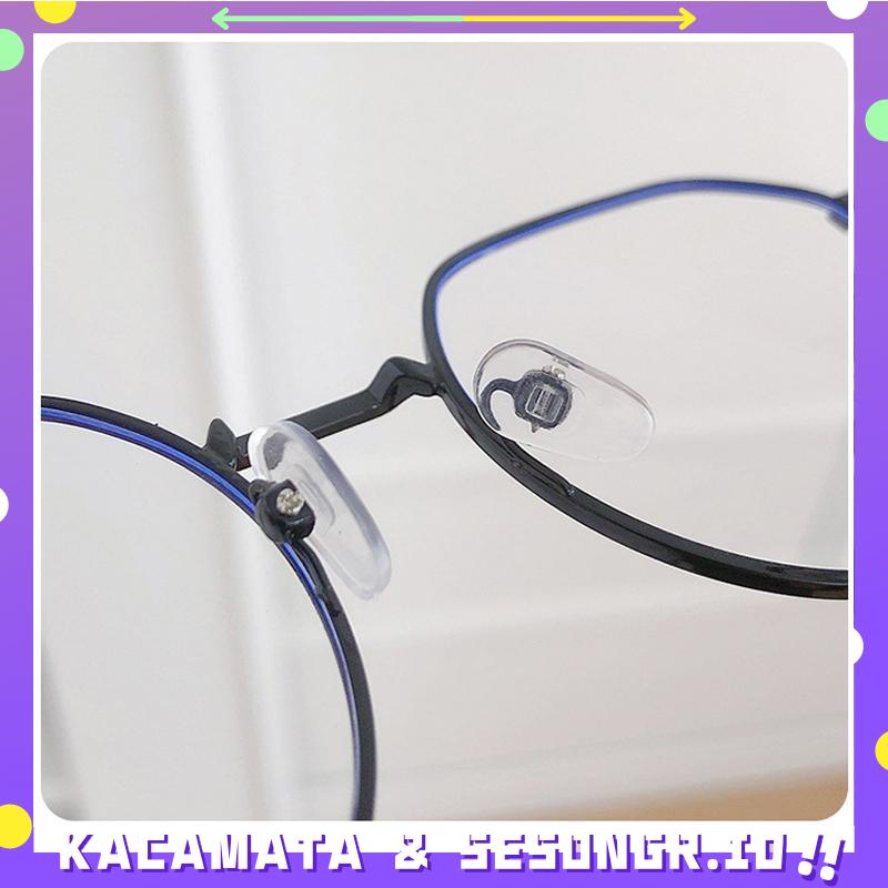 Kacamata Frames &amp; Glasses Kacamata Optik Anti blue Light Bahan Metal Gaya Retro Untuk Unisex - SG