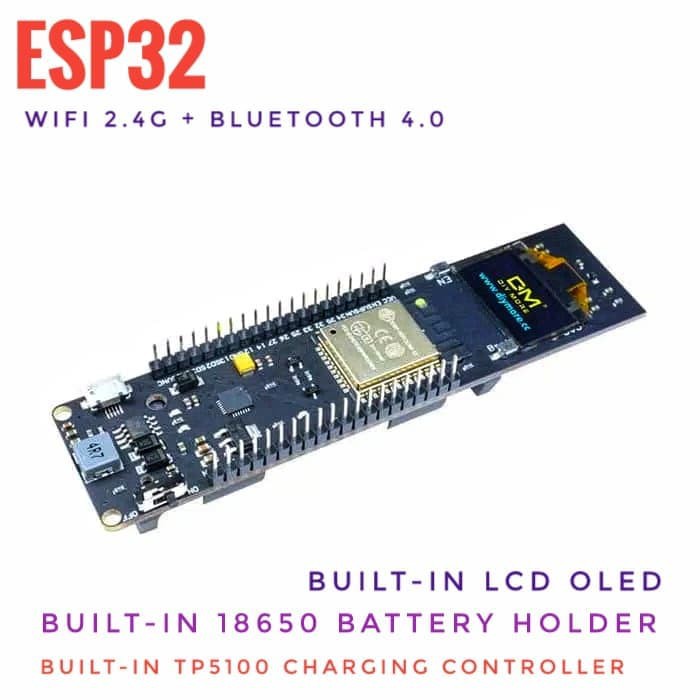 ESP32 ESP8266 ESP-32 Wifi Bluetooth BLE + Oled Display + 18650 Battery