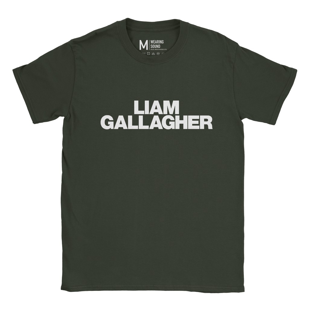 Baju Kaos Band Liam Gallagher Forest Green