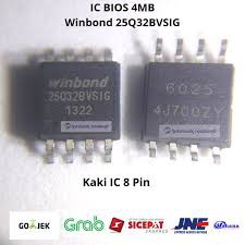 IC BIOS 4MB Kaki 8 Pin Winbond 25Q32BVSIG untuk Labtop, dll