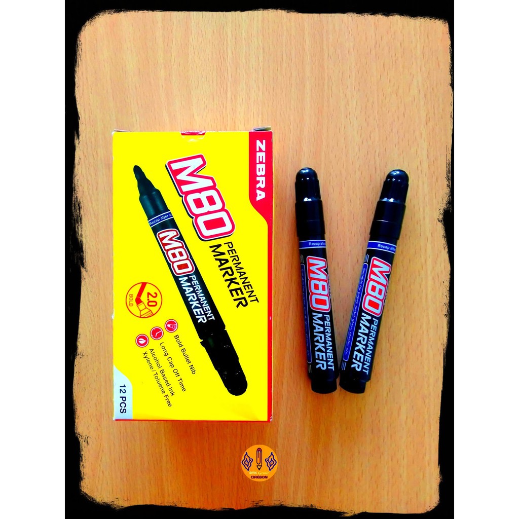 

Spidol Warna Permanent Zebra M-80 Permanent Marker Hitam