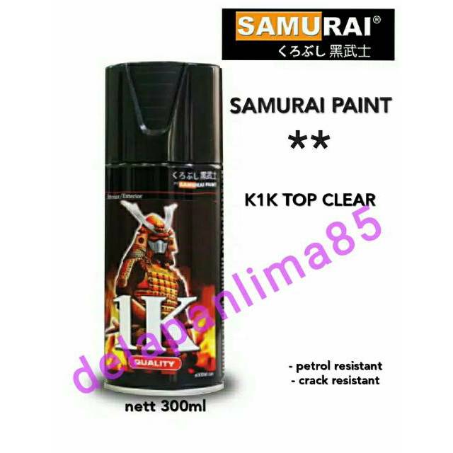 Samurai Paint Clear K1K**/TOP CLEAR/Bening/Cat Semprot/Pylox/Pilox/Pilok/Helm/Motor