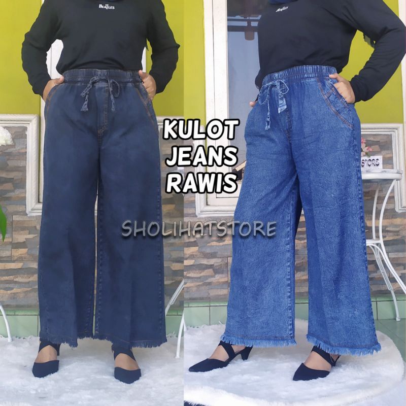 KULOT JEANS RAWIS / CELANA KULOT RAWIS DENIM JEANS / KULOT TERBARU / CELANA KULOT RAWIS / KULOT RAWIS WASSHED / KULOT RAWIS PREMIUM / KULOT JEANS RAWIS