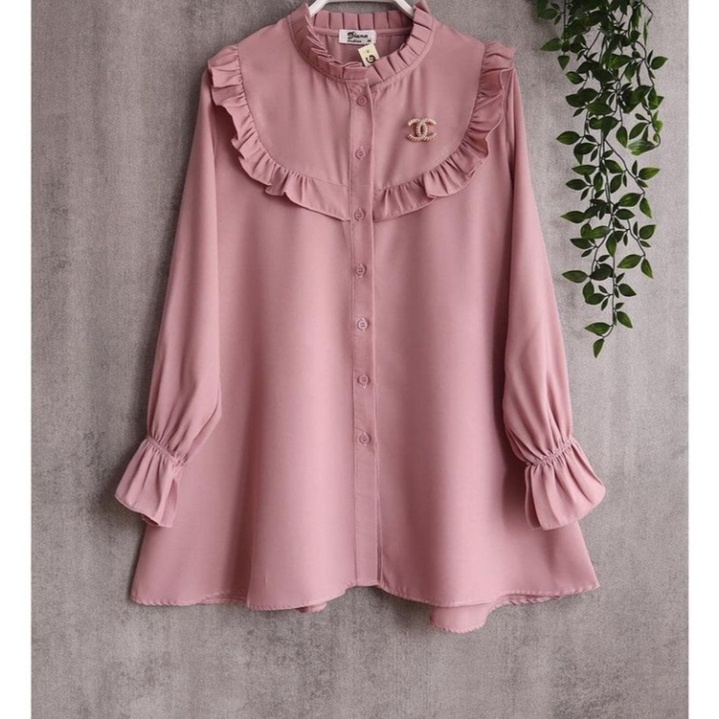 ATASAN KERAH REMPEL/BAJU ATASAN WANITA/ ATASAN WANITA/ATASAN PEREMPUAN/ ATASAN REMAJA CASUAL / PAKAIAN WANITA