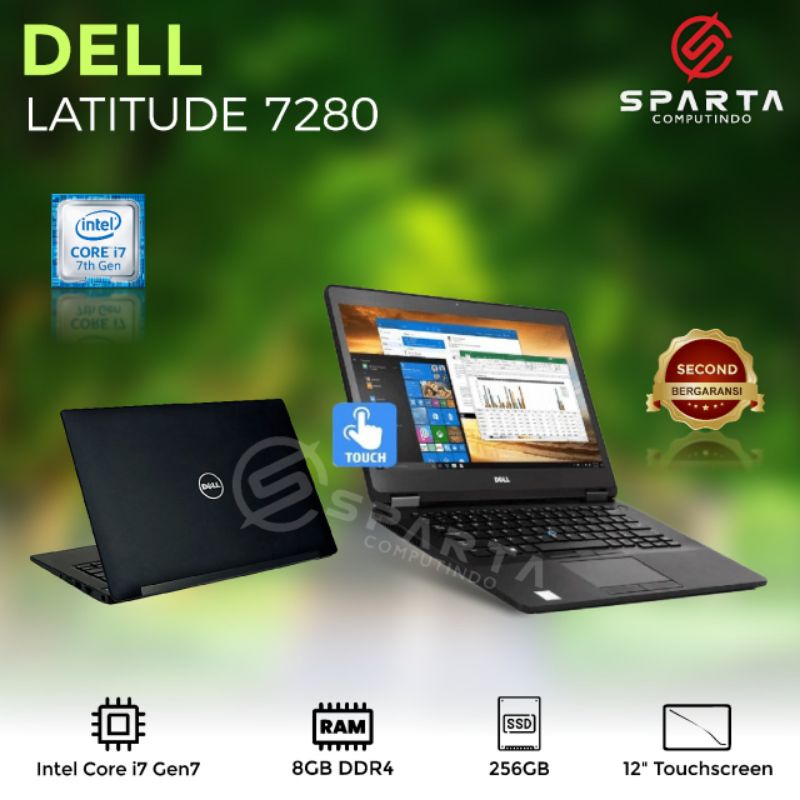 Laptop Dell Latitude 7280 Core i7 Gen 7 Ram 8GB SSD 256GB Second Bergaransi