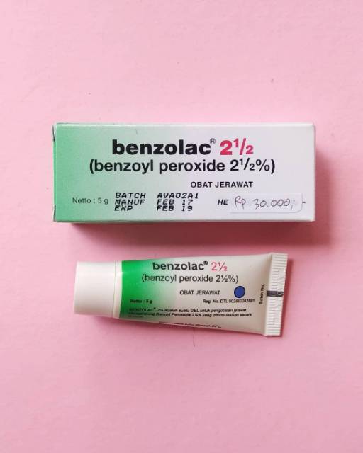 Benzolac 2.5% 5gram / Benzolac 5% 5gram Obat Jerawat