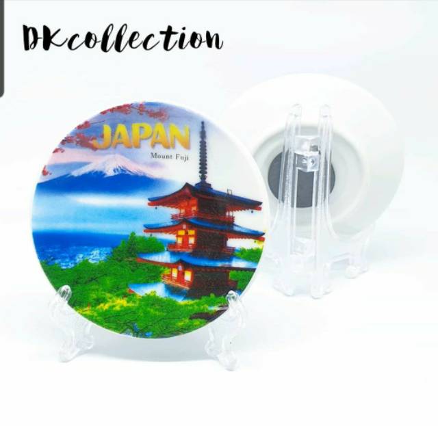 Magnet piring japan jepang souvenir tempelan kulkas jepang japan piring keramik japan magnet jepang