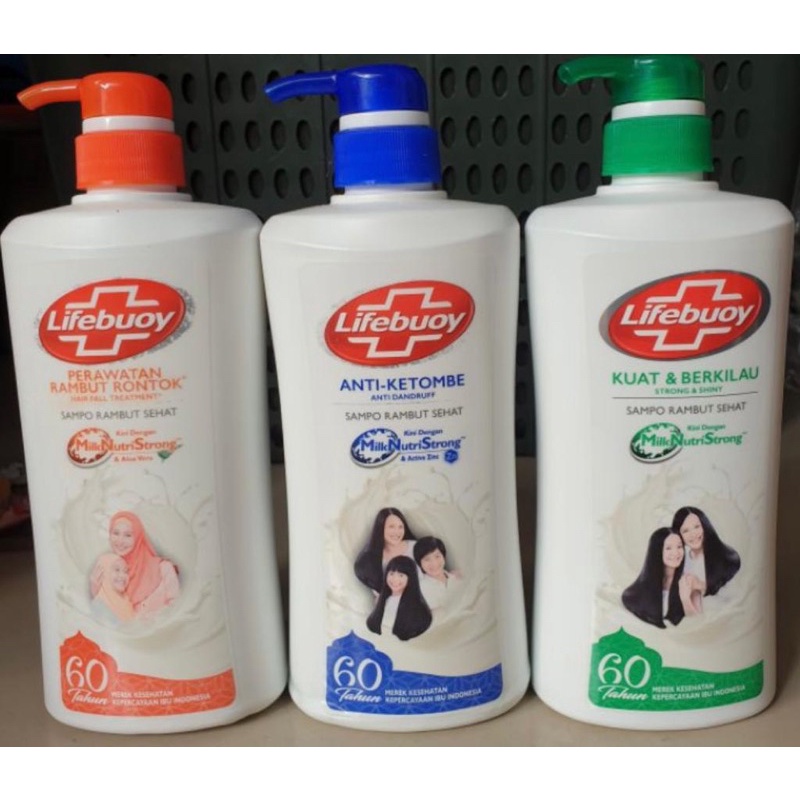 Lifebuoy shampoo 680ml pump anti dandruff hair fall merah hijau biru promo murah terlaris cod