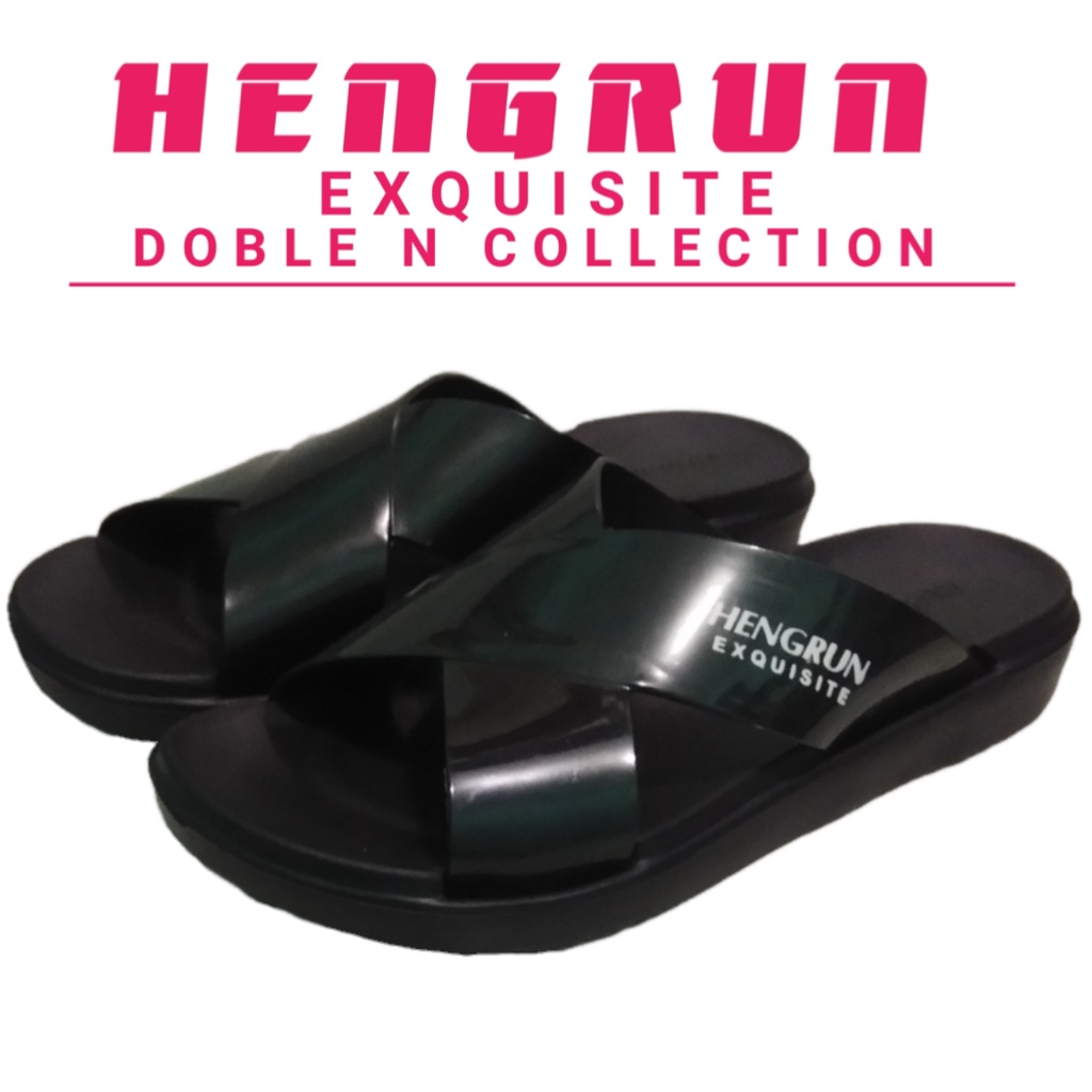 sendal kokop silang plastik wanita hengrun/sendal karet wanita terbaru /sendal kokop slip on mules wanita hengrun