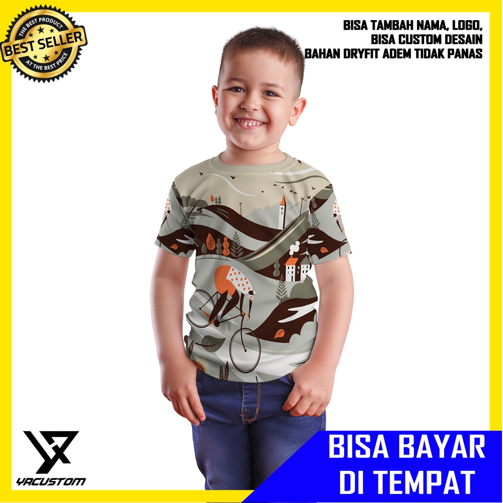 Jersey Sepeda Anak Anak Custom Lengan Panjang atau Pendek