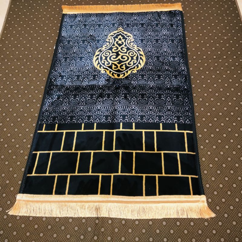 CANAMI Sajadah Turki Premium Sajadah Kiswah Rumbai Super Tebal