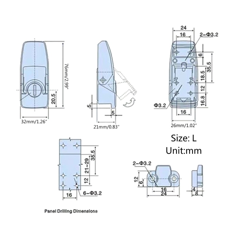 Zzz Kunci Toggle Untuk Kotak Perkakas / Koper / Kabinet Power Bank