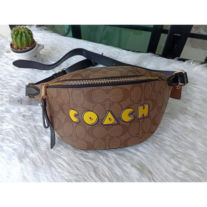 Barang Berkualitas Coach Signature Belt Bag Waist X Pacman - ORIGINAL GUARANTEE 100% MURAH