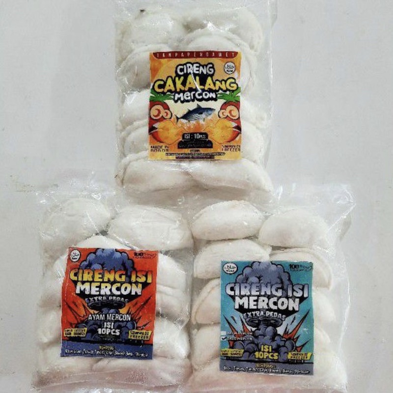 

Cireng Mercon isi 10 rasa Cakalang, Ayam dan Bakso