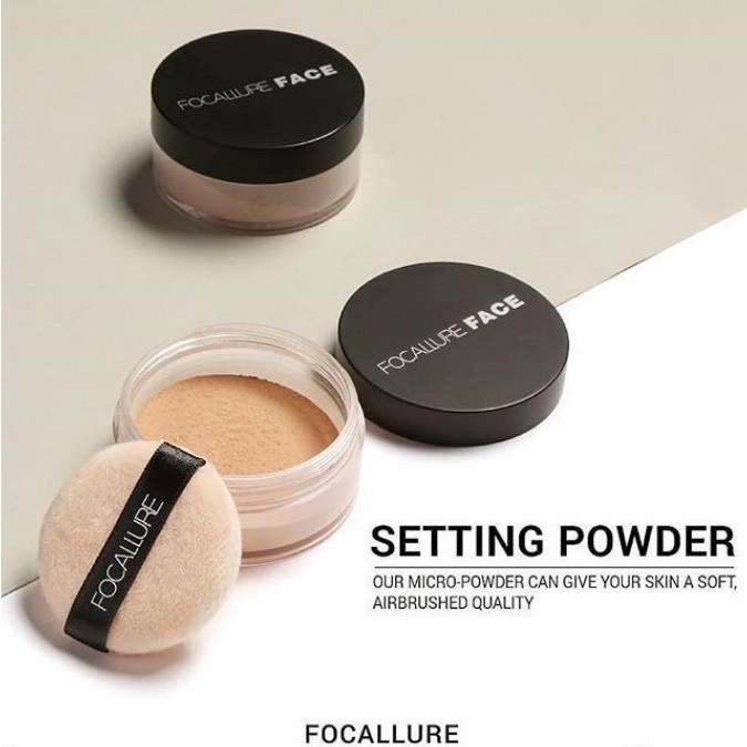 Focallure Loose Powder Oil Control Focallure Bedak Tabur Focallure Powder Focallure Bedak Focallure Bedak Tabur Focallure