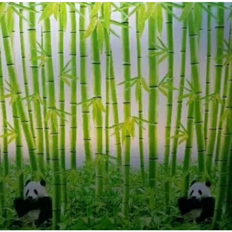 Fiber plastik pagar panda 3D