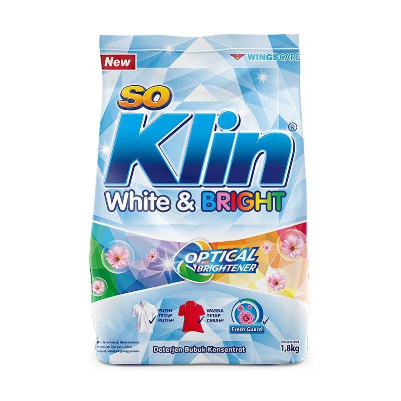 Soklin white & bright 1.8 kg (detergen bubuk untuk pakaian putih)