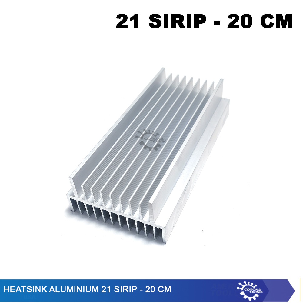 Heatsink Aluminium 21 Sirip - 20 cm