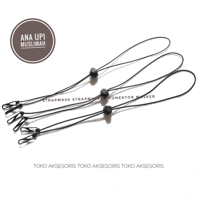 konektor masker tali masker strapmasker 2 in 1 polos motif