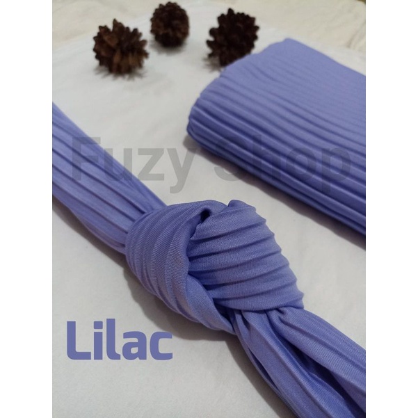 Hijab Kerudung Pashmina Plisket Warna Lilac Murah