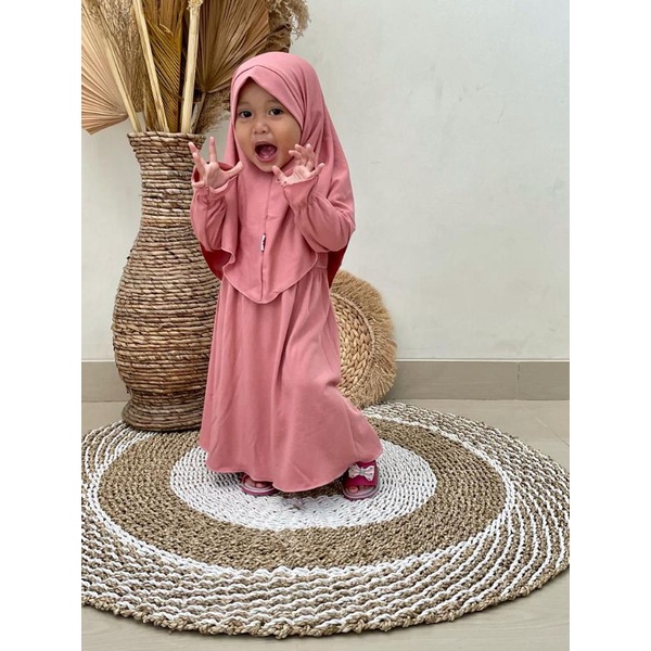 Haura Baju Gamis Anak Set kerudung