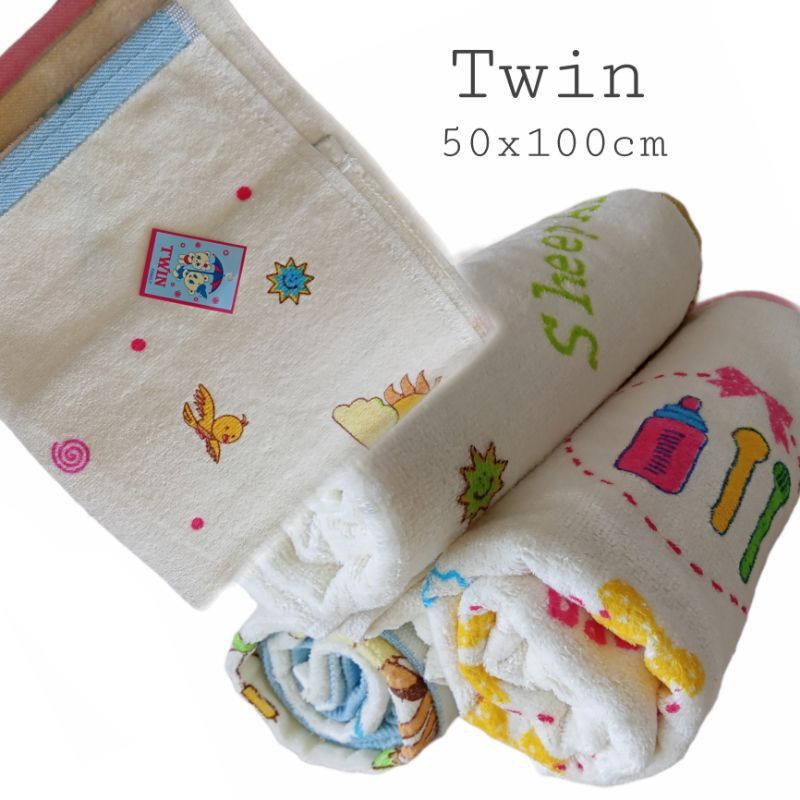 TWIN-HANDUK BAYI TWIN TANGGUNG SIZE 100x50cm-HANDUK BAYI MURAH