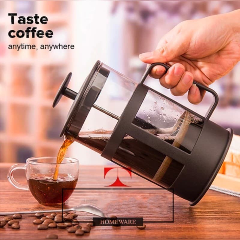 Glass Coffee Press Coffee Maker Gelas Dengan Saringan Kopi Teh