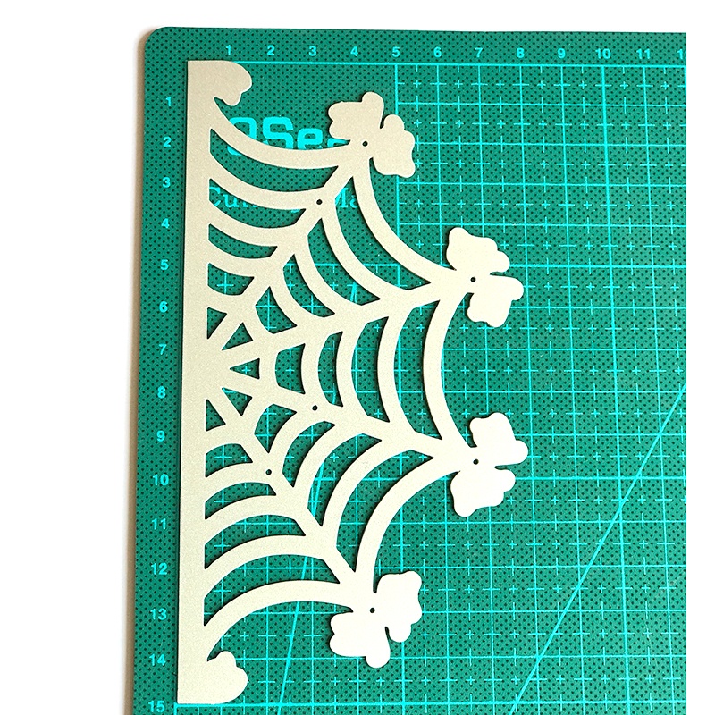 Cetakan Stensil Cutting Dies Motif Sarang Laba-Laba Halloween Bahan Metal Untuk Scrapbook / Craft DIY