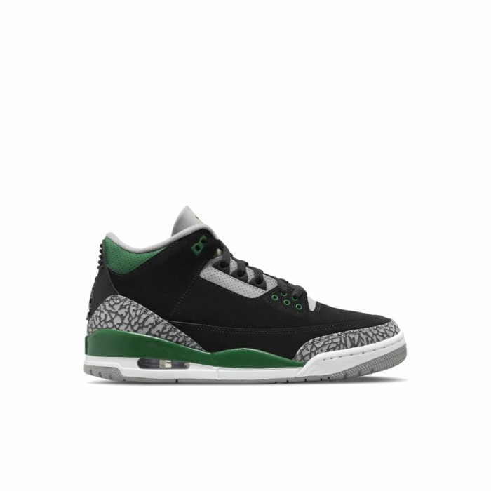 jordan 3 grey and green