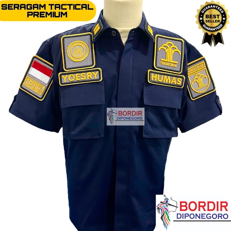 KEMEJA TACTICAL KANWIL LAPAS KUMHAM PREMIUM CUSTOM BORDIR | BAJU TACTICAL LAPAS LENGAN PENDEK | BAJU