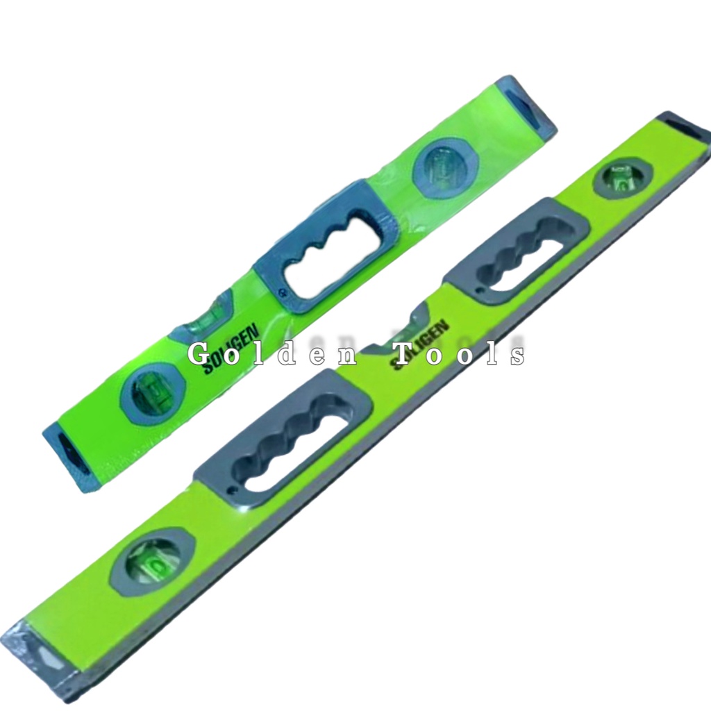 WATERPASS MAGNET FIBER HIJAU + HANDLE SOLIGEN 2007 18" ( 45CM ) & 24"( 60 CM )