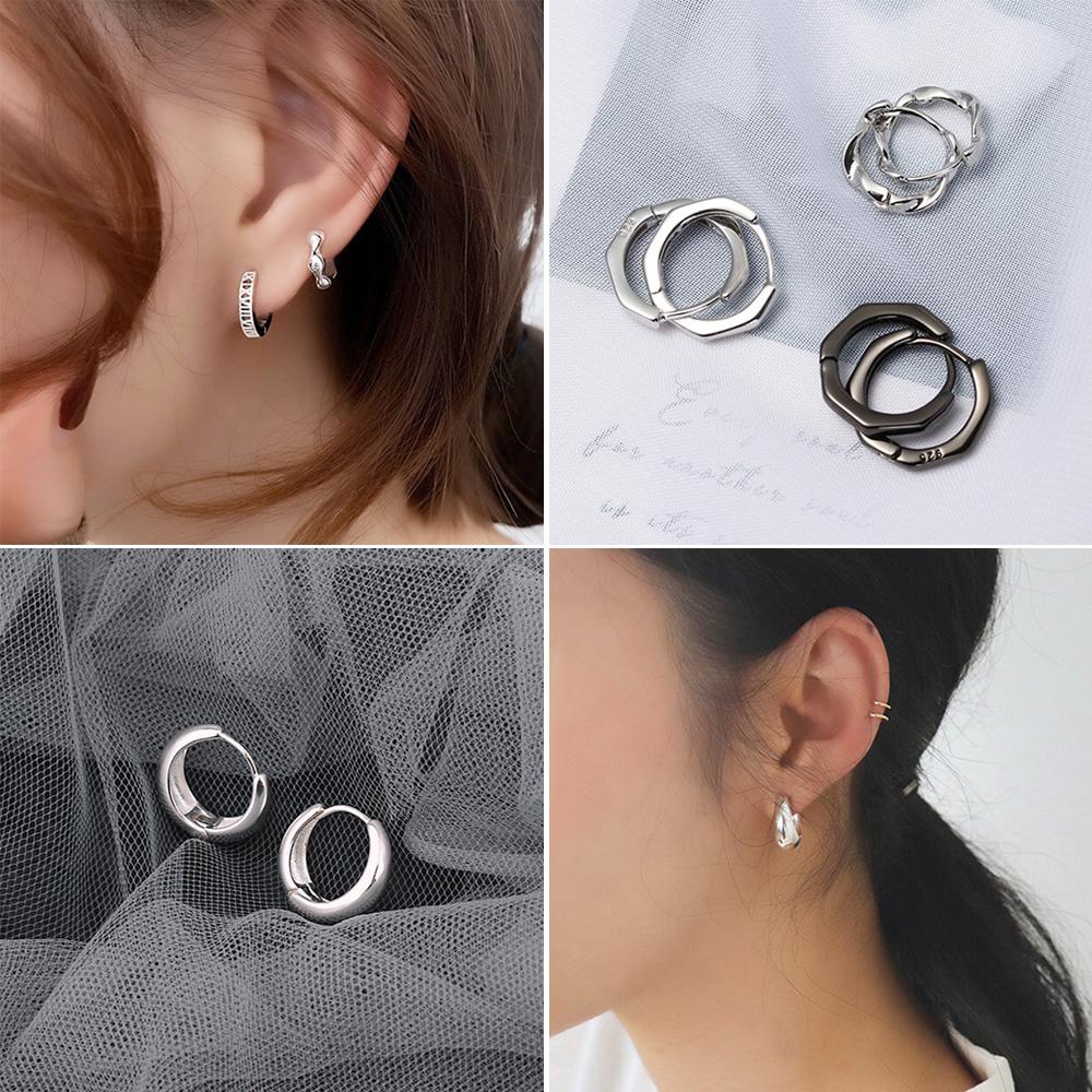 Lily Hoop Earrings Aksesoris Fashion Hadiah Wanita Pria Perhiasan Geometris