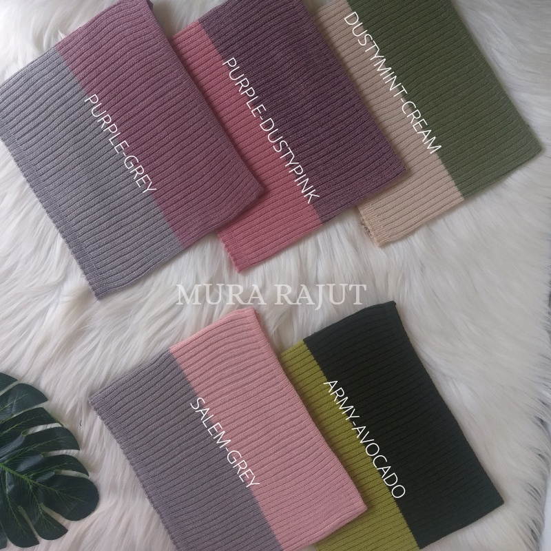 Ciput Rajut Inner Bandana Premium 2 Warna Daleman Kerudung Alas Hijab Jilbab Rajut Anti Melar