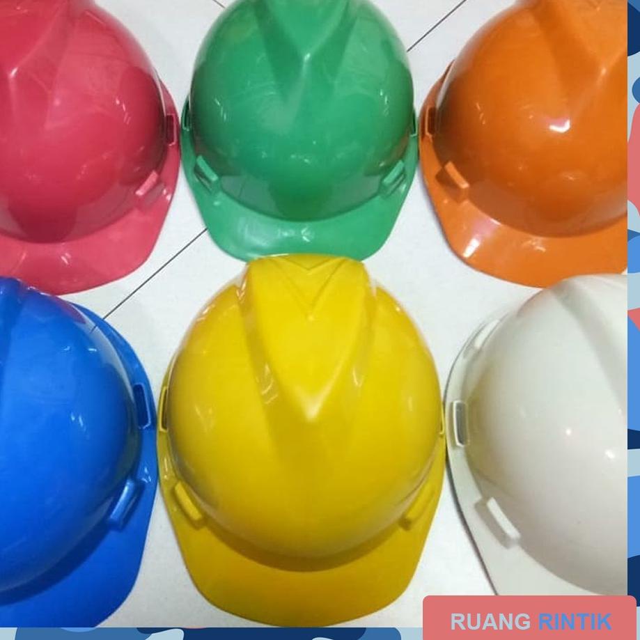[nyu⭐655] Helm Proyek V-GUARD Safety Biru Hijau Kuning Putih Merah Orange Hijau ,,