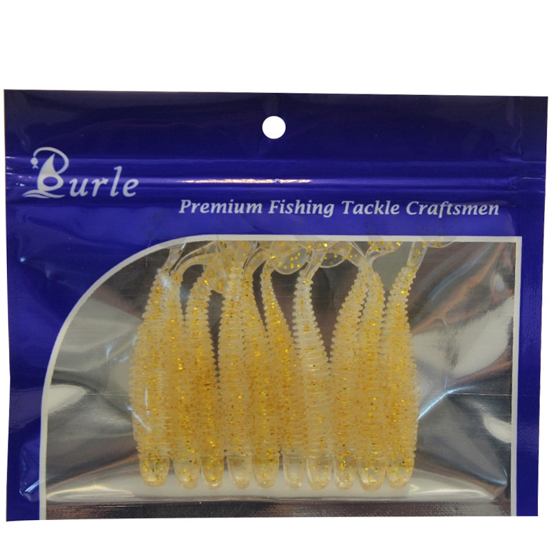 【CHECKOUT 99RP】1Pcs Softworm 5cm 0.7g Umpan Pancing Swimbait Fishing Lure Ikan Bass Wobbler Kail Memancing Luminous Softlure Bahan Karet Silikon Lembut UkuranTackle