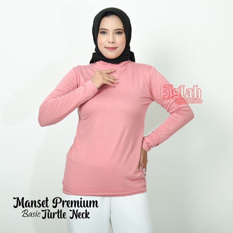 Manset Premium Basic Turtle neck,Manset Badan Premium,Manset Dalaman Baju Wanita,Kaos Premium by:islah