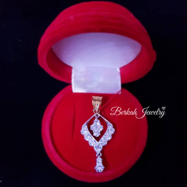 Liontin Emas berlian Asli Natural Diamond Sertifikat LAB