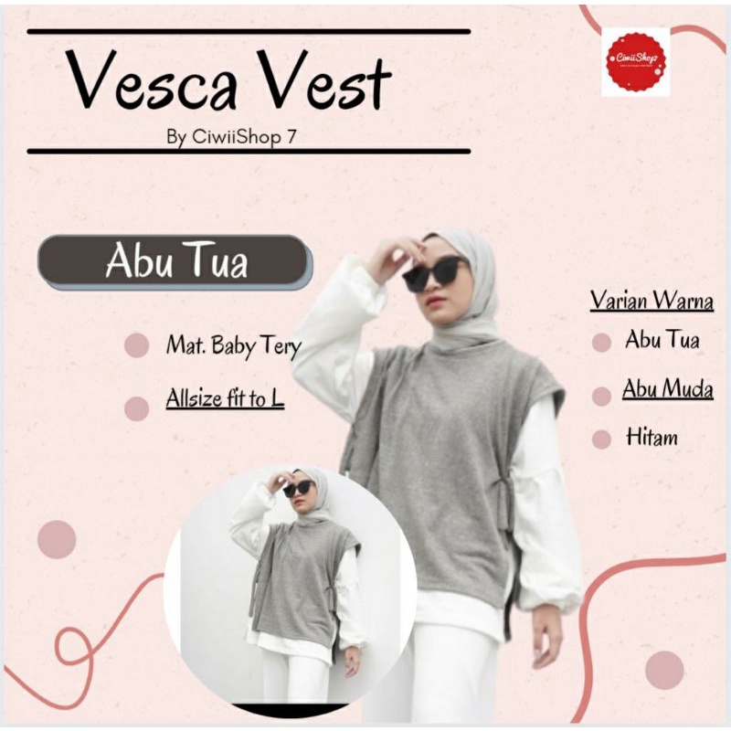 Rompi Wanita/Vest Wanita/Baju Rompi Wanita/Luaran Wanita/Rompi Vest/Rompi Vest wanita/Rompi Wanita