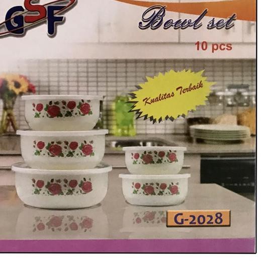 5.5 -  Mixing Bowl GSF Enamel Set / Rantang Susun 5 PCS GSF G-2028 / G 2028 / G2028 (´◡`❁)