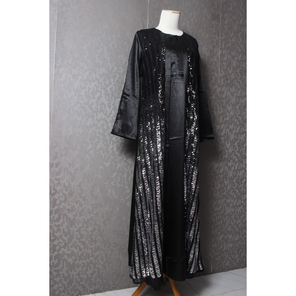 GAMIS WANITA MUSLIM TERBARU GAMIS MEWAH JUMBO TILE SEQUIN BHAN SATIN SUPER PREMIUM