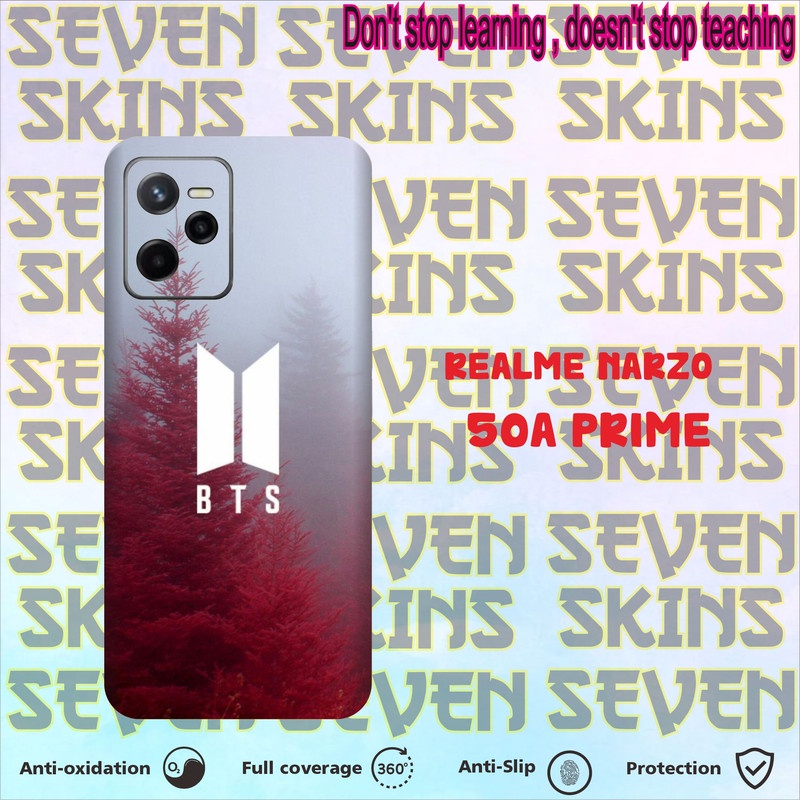 SKIN HANDPHONE DAPAT 2 PCS REALME NARZO 50A PRIME  BTS