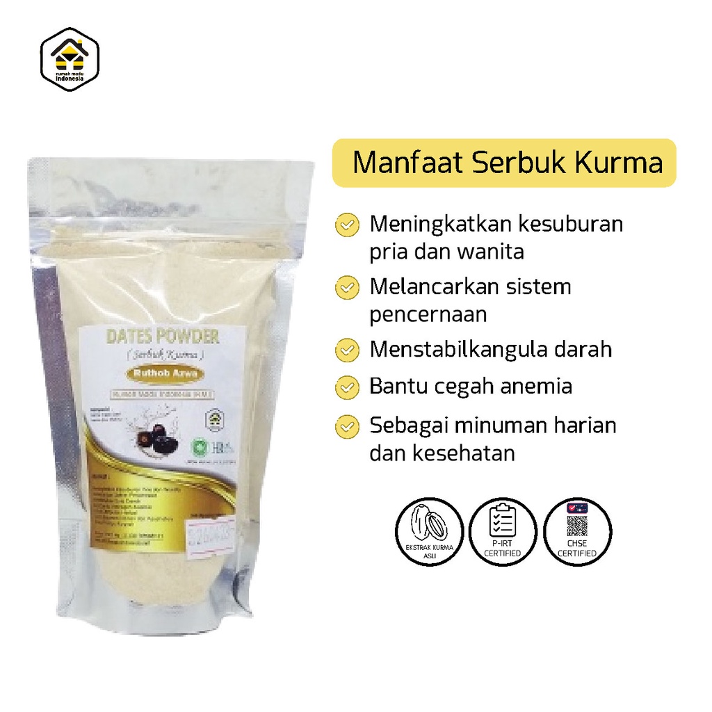 Bubuk Kurma Muda Serbuk Kurma Muda Untuk Promil Kemasan 500 Gram