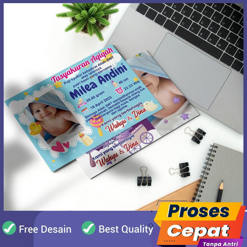 Cetak Stiker Tasyakuran Aqiqah,Tasyakuran Kelahiran Bayi, Custom Stiker Tasyakuran Aqiqah