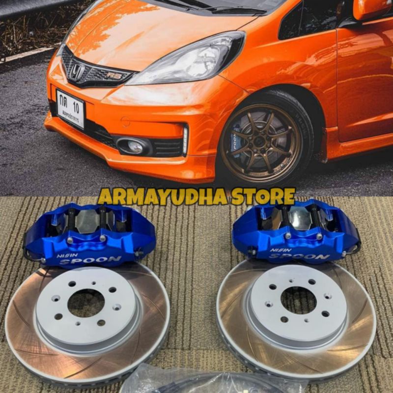 Big Brake Kit Rem Depan Spoon Honda Jazz RS GE8 GK5 City GM2 GM6